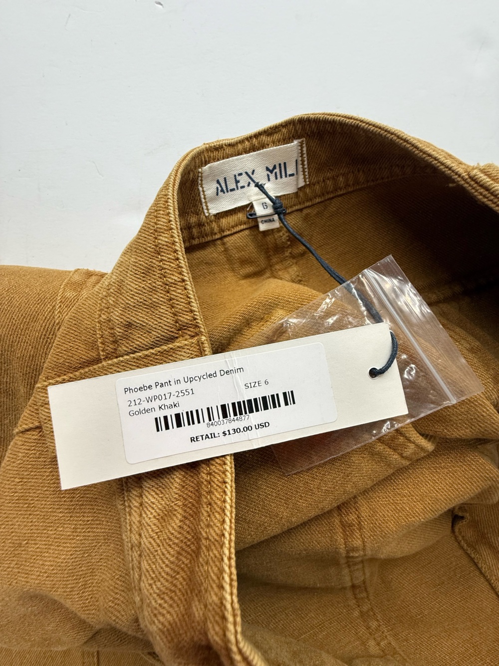 Alex Mill Phoebe pant golden khaki size 6 NWT - Picture 8 of 11